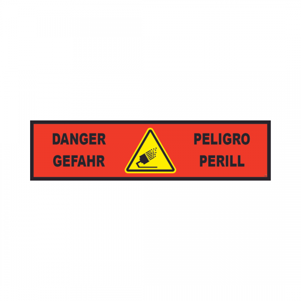 Banderole horizontale 2000X500 "DANGER" Enneigeur FR-DE-ES-CA  # MONTEE BANH023-M